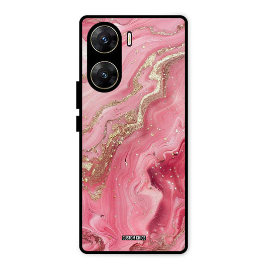 Pink Glitter Vivo V29e Mobile Back Cover - Aesthetic PrintShield Case