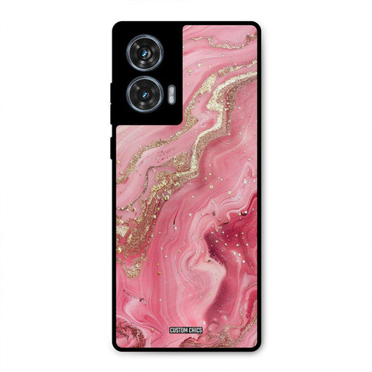 Pink Glitter Moto G96 Mobile Back Cover - Aesthetic PrintShield Case