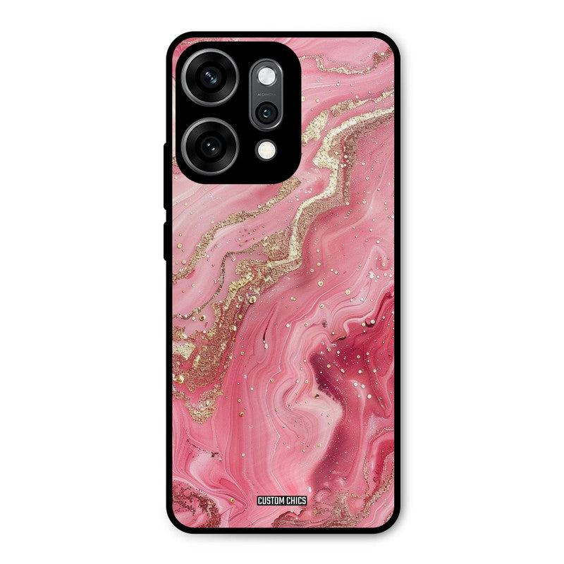 Pink Glitter Oppo Reno 14 Pro Mobile Back Cover - Aesthetic PrintShield Case