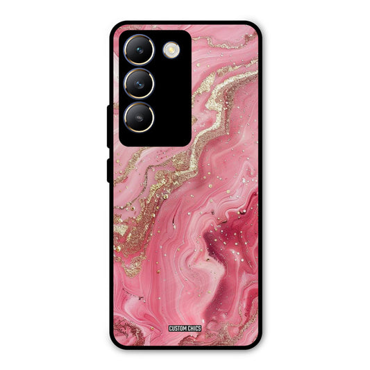 Pink Glitter Vivo Y200e Mobile Back Cover - Aesthetic PrintShield Case