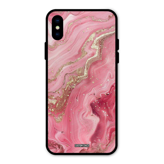 Pink Glitter iPhone X Mobile Back Cover - Aesthetic PrintShield Case