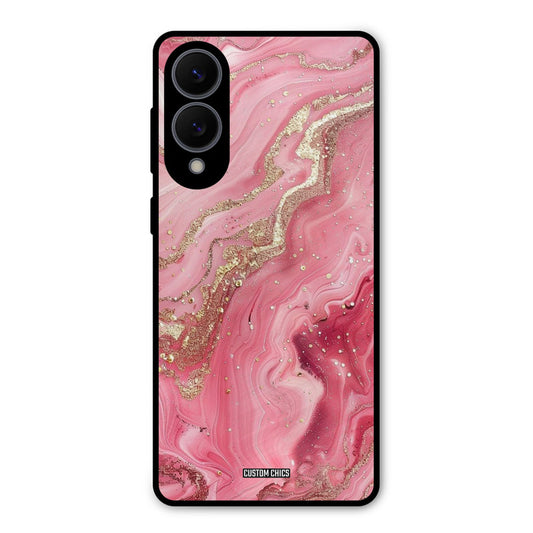 Pink Glitter Samsung Galaxy S25 Edge Mobile Back Cover - Aesthetic PrintShield Case