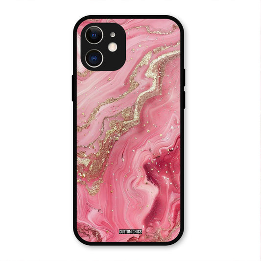 Pink Glitter IPhone 12 Mobile Back Cover - Aesthetic PrintShield Case