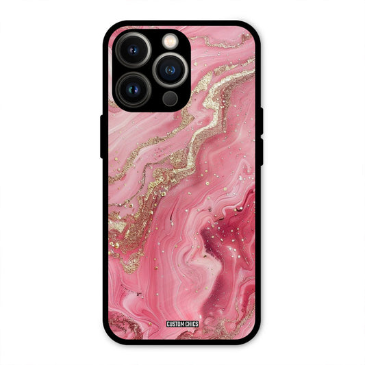 Pink Glitter iPhone 13 Pro Mobile Back Cover - Aesthetic PrintShield Case