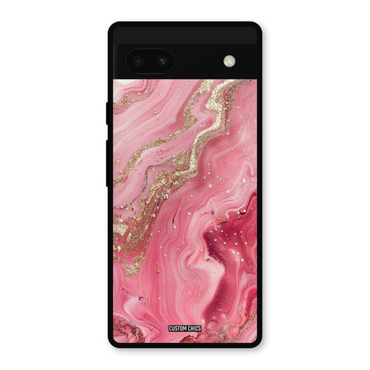Pink Glitter Google Pixel 6a Mobile Back Cover - Aesthetic PrintShield Case