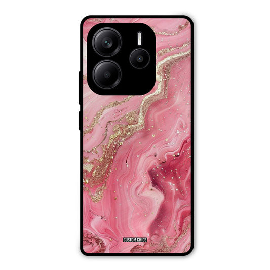 Pink Glitter Redmi Note 14 Mobile Back Cover - Aesthetic PrintShield Case