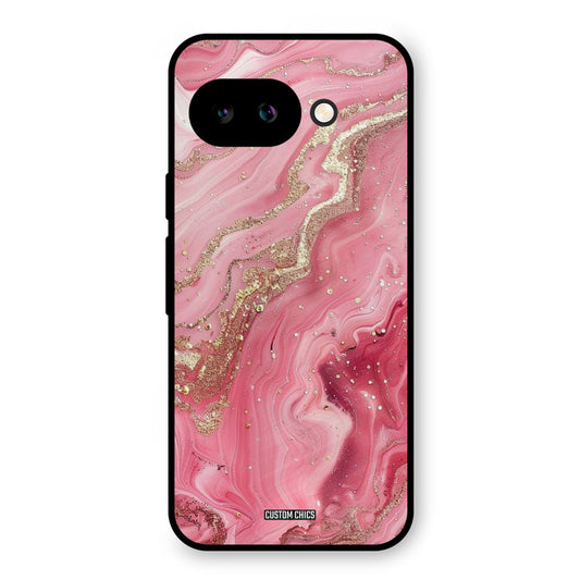 Pink Glitter Google Pixel 9A Mobile Back Cover - Aesthetic PrintShield Case