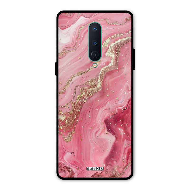 Pink Glitter Oneplus 8 Mobile Back Cover - Aesthetic PrintShield Case
