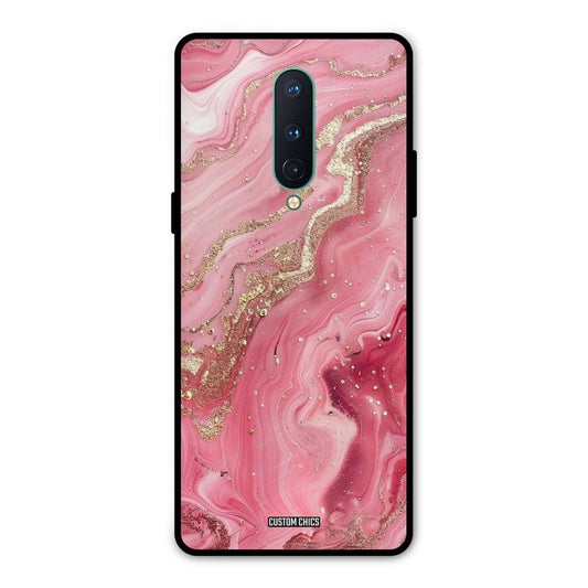 Pink Glitter Oneplus 8 Mobile Back Cover - Aesthetic PrintShield Case