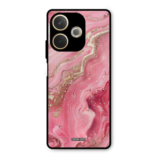 Pink Glitter Oppo A5 Pro Mobile Back Cover - Aesthetic PrintShield Case