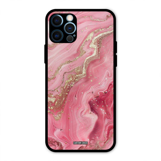 Pink Glitter IPhone 12 Pro Mobile Back Cover - Aesthetic PrintShield Case