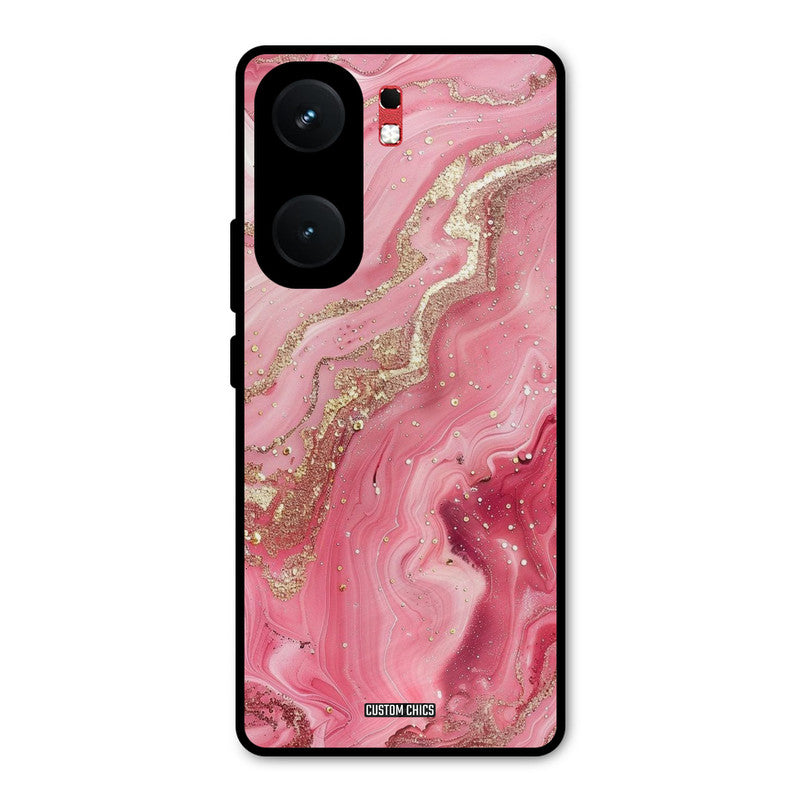 Pink Glitter iQOO Neo 9 Pro Mobile Back Cover - Aesthetic PrintShield Case