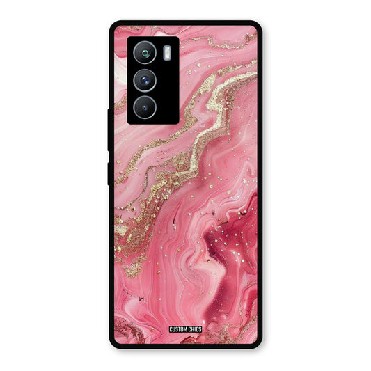 Pink Glitter iQOO 9SE Mobile Back Cover - Aesthetic PrintShield Case