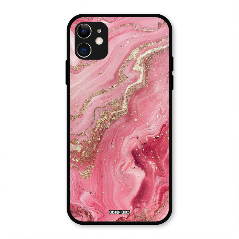 Pink Glitter IPhone 11 Mobile Back Cover - Aesthetic PrintShield Case