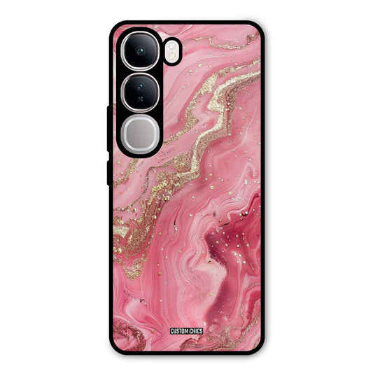 Pink Glitter Vivo Y300 Mobile Back Cover - Aesthetic PrintShield Case