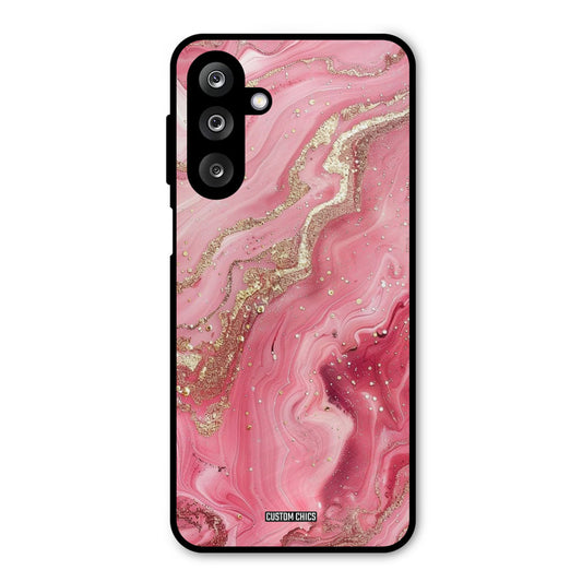 Pink Glitter Samsung Galaxy M36 Mobile Back Cover - Aesthetic PrintShield Case