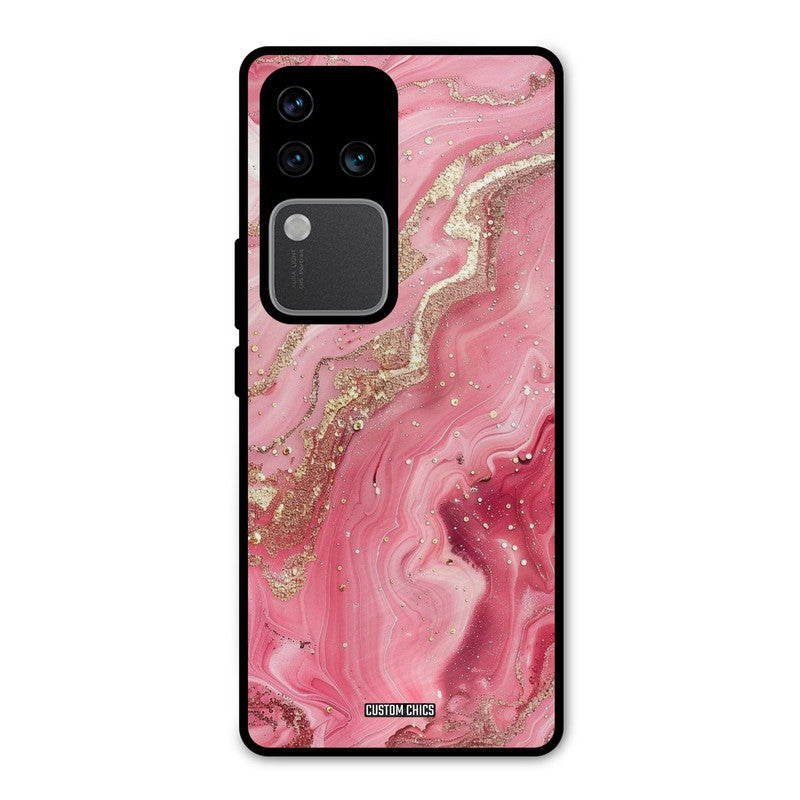 Pink Glitter Vivo V30 Pro Mobile Back Cover - Aesthetic PrintShield Case