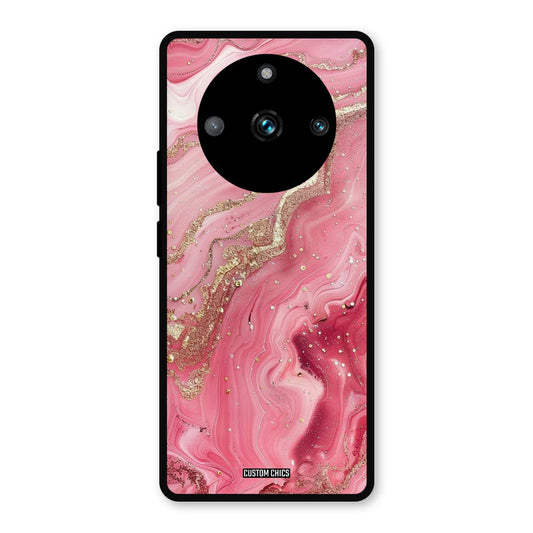 Pink Glitter Realme 11 Pro Plus Mobile Back Cover - Aesthetic PrintShield Case