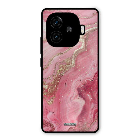 Pink Glitter iQoo Neo 10R Mobile Back Cover - Aesthetic PrintShield Case