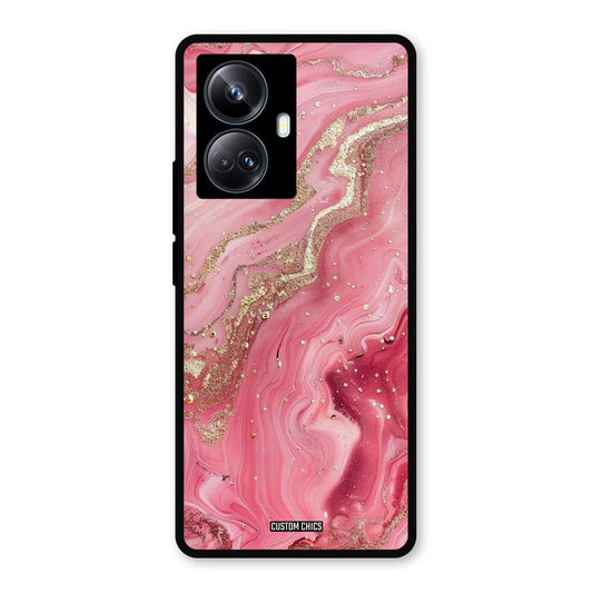 Pink Glitter Realme 10 Pro Plus Mobile Back Cover - Aesthetic PrintShield Case