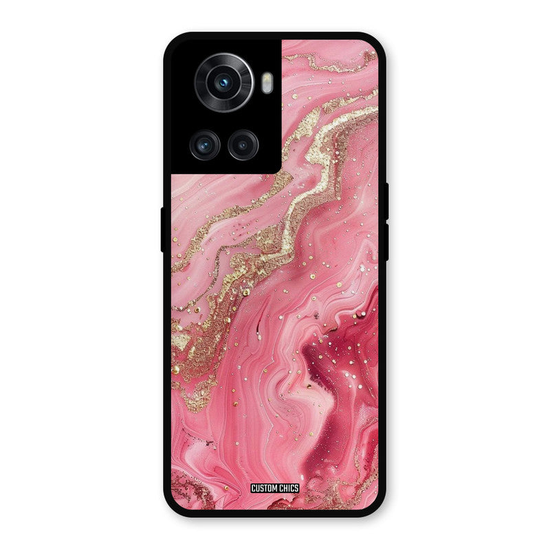 Pink Glitter OnePlus 10R Mobile Back Cover - Aesthetic PrintShield Case