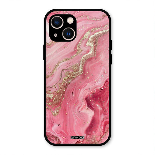 Pink Glitter iPhone 13 Mobile Back Cover - Aesthetic PrintShield Case