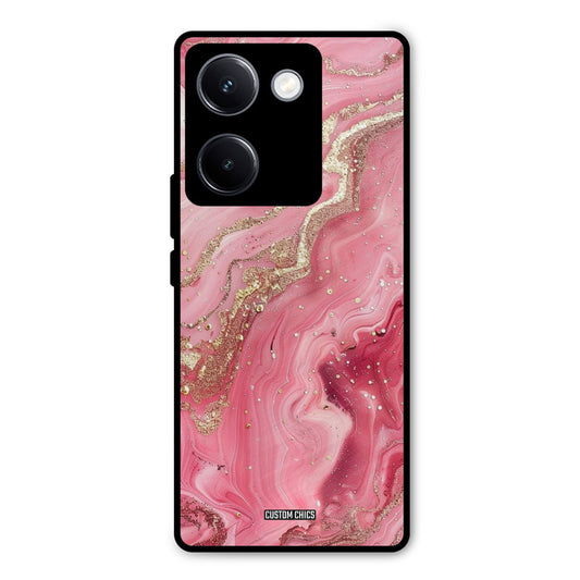Pink Glitter Vivo Y300 Plus Mobile Back Cover - Aesthetic PrintShield Case