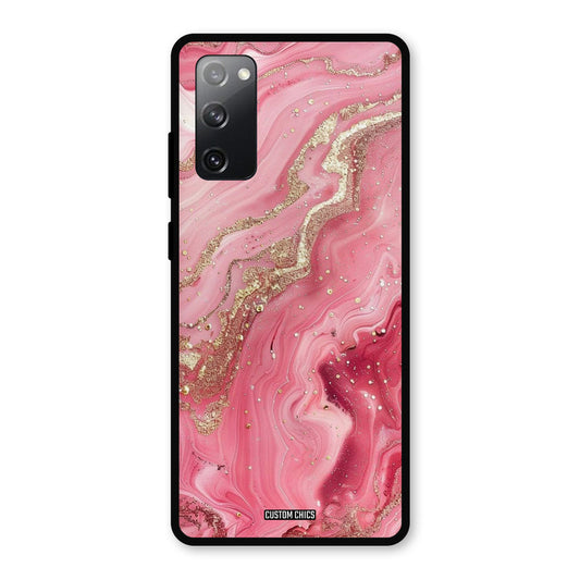 Pink Glitter Samsung Galaxy S20 FE 5G Mobile Back Cover - Aesthetic PrintShield Case