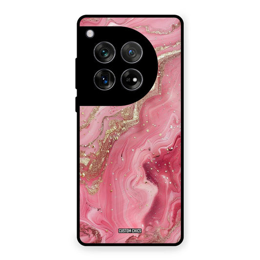 Pink Glitter OnePlus 12 Mobile Back Cover - Aesthetic PrintShield Case