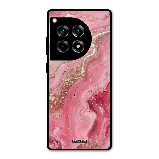 Pink Glitter OnePlus 12R Mobile Back Cover - Aesthetic PrintShield Case