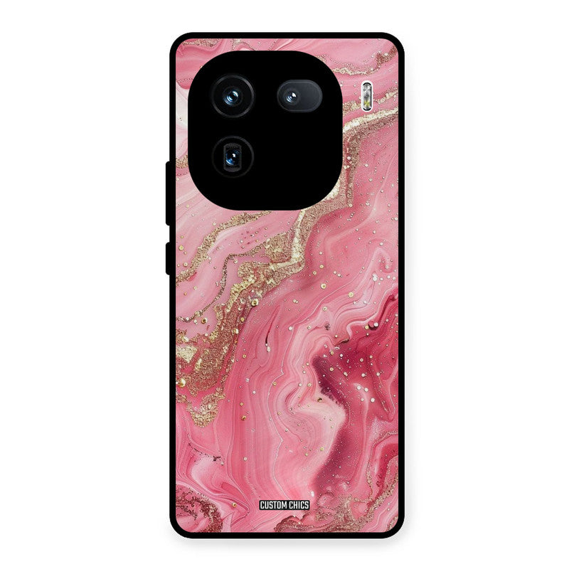 Pink Glitter iQOO 12 Mobile Back Cover - Aesthetic PrintShield Case