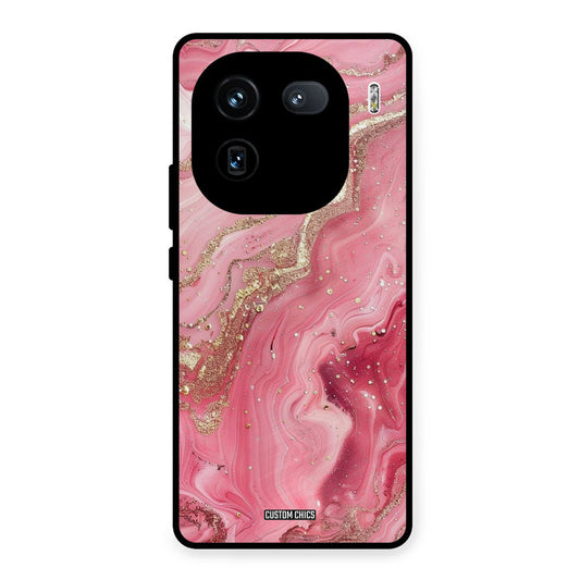 Pink Glitter iQOO 12 Mobile Back Cover - Aesthetic PrintShield Case