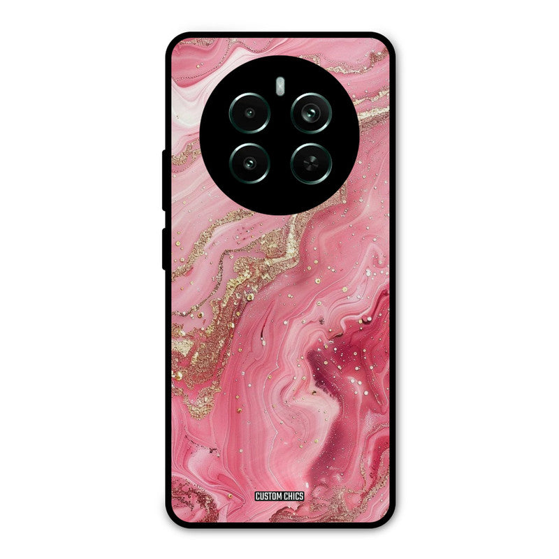 Pink Glitter Realme 12 Plus Mobile Back Cover - Aesthetic PrintShield Case