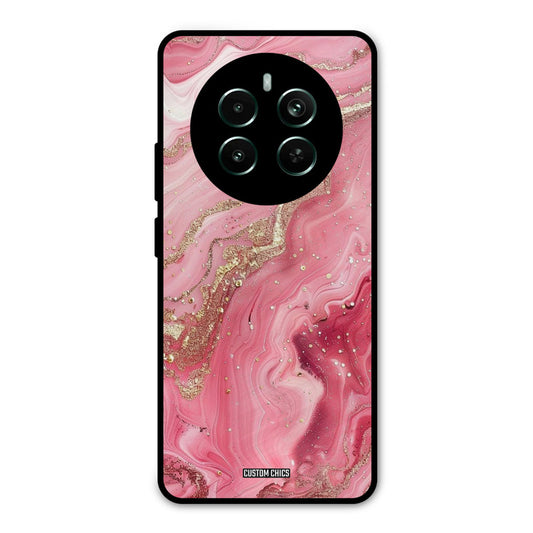 Pink Glitter Realme 12 Plus Mobile Back Cover - Aesthetic PrintShield Case