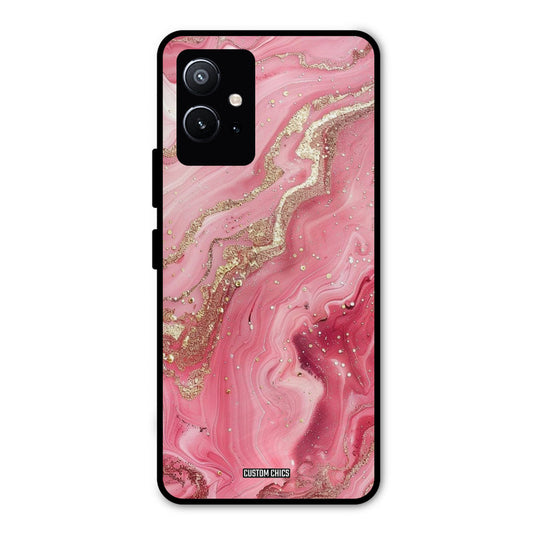 Pink Glitter Vivo Y75 5G Mobile Back Cover - Aesthetic PrintShield Case