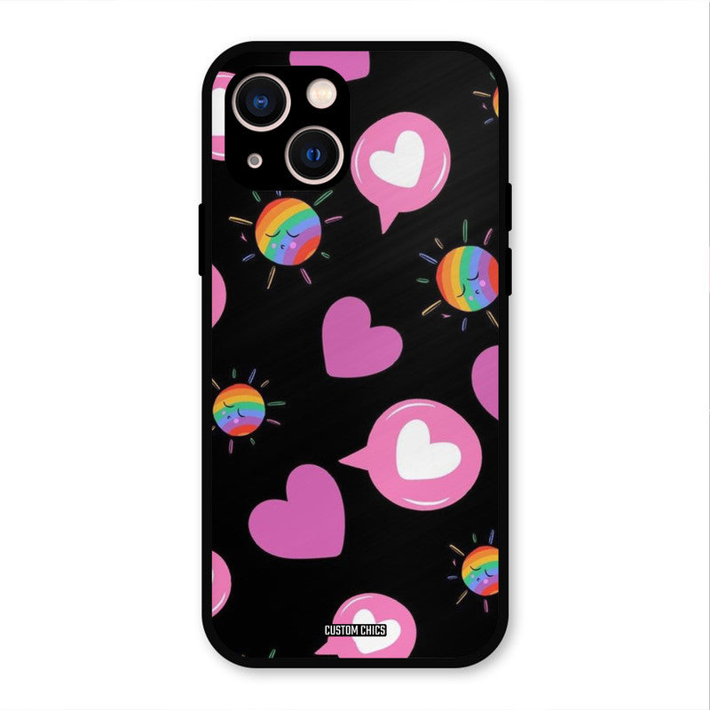Pink Thoughts iPhone 13 Mobile Back Cover - Aesthetic PrintShield Case