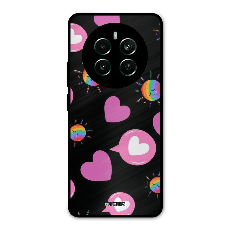 Pink Thoughts Realme 12 Plus Mobile Back Cover - Aesthetic PrintShield Case