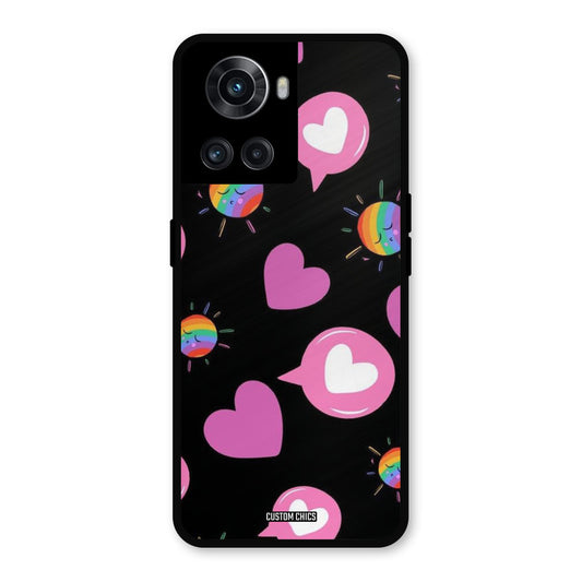 Pink Thoughts OnePlus 10R Mobile Back Cover - Aesthetic PrintShield Case