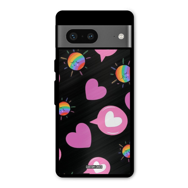Pink Thoughts Google Pixel 7 Mobile Back Cover - Aesthetic PrintShield Case