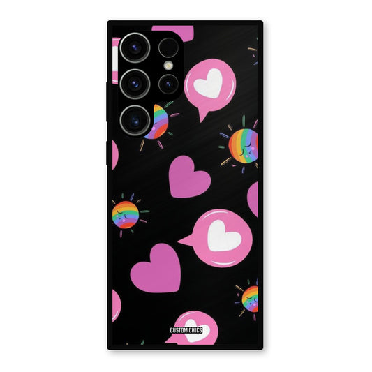 Pink Thoughts Samsung Galaxy S23 Ultra Mobile Back Cover - Aesthetic PrintShield Case