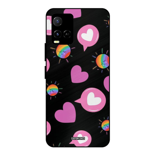Pink Thoughts Vivo Y33s Mobile Back Cover - Aesthetic PrintShield Case