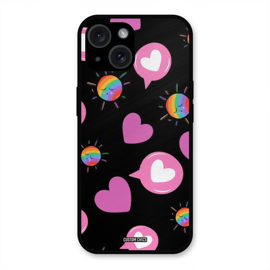 Pink Thoughts iPhone 15 Mobile Back Cover - Aesthetic PrintShield Case
