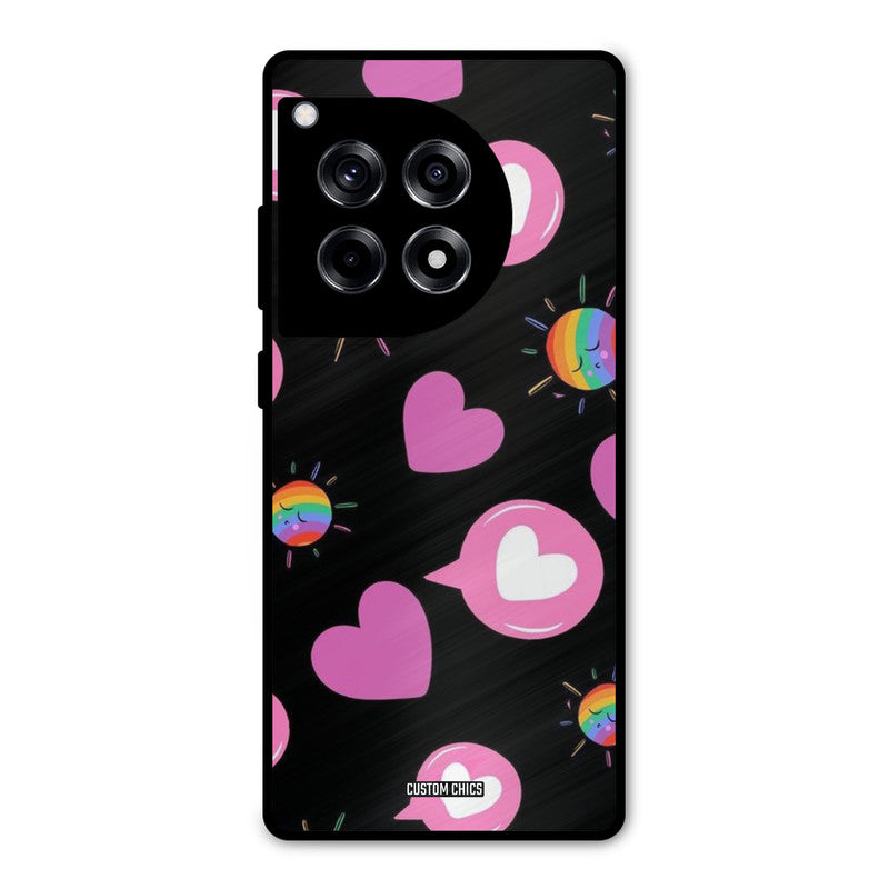 Pink Thoughts OnePlus 12R Mobile Back Cover - Aesthetic PrintShield Case