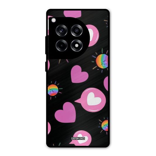 Pink Thoughts OnePlus 12R Mobile Back Cover - Aesthetic PrintShield Case