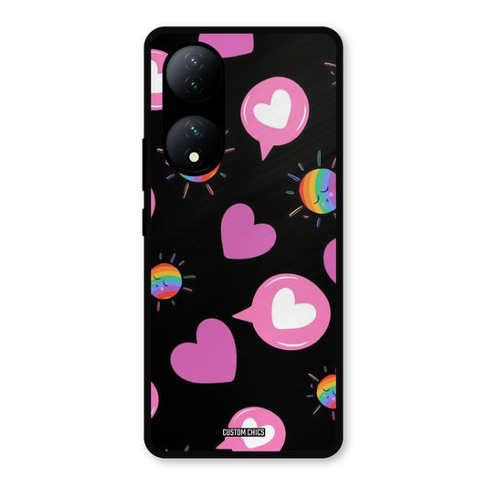 Pink Thoughts Vivo Y100 Mobile Back Cover - Aesthetic PrintShield Case