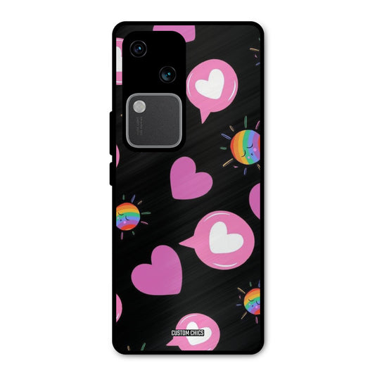 Pink Thoughts Vivo V30 Mobile Back Cover - Aesthetic PrintShield Case