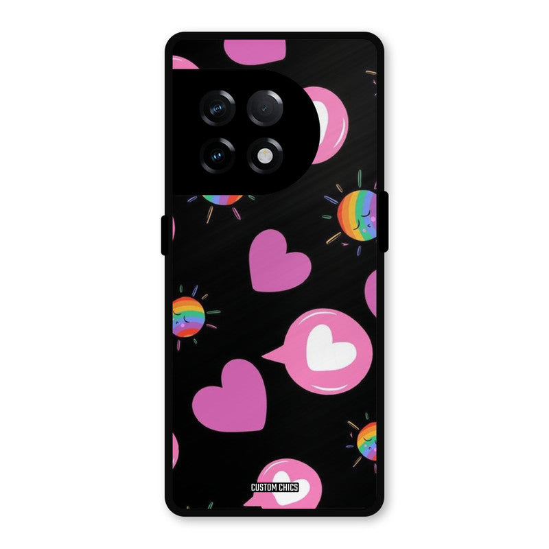 Pink Thoughts OnePlus 11R Mobile Back Cover - Aesthetic PrintShield Case