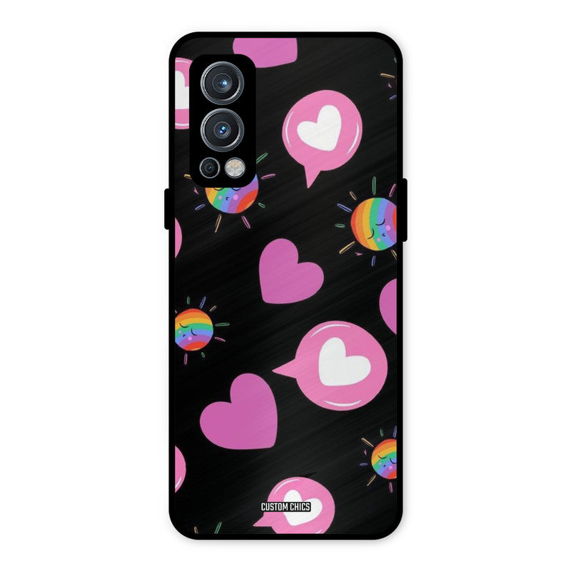 Pink Thoughts OnePlus Nord 2 5G Mobile Back Cover - Aesthetic PrintShield Case
