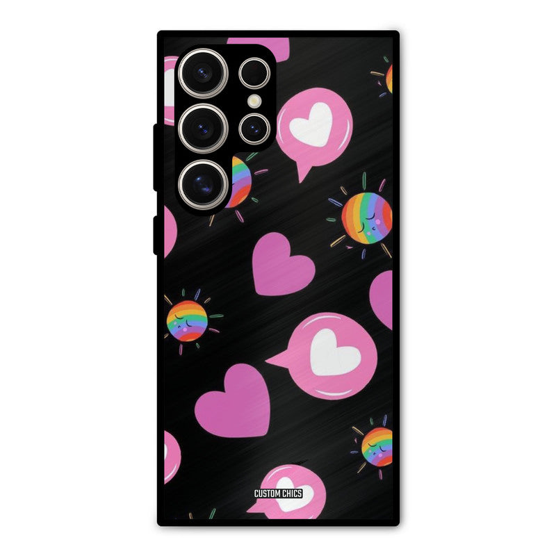 Pink Thoughts Samsung Galaxy S24 Ultra Mobile Back Cover - Aesthetic PrintShield Case