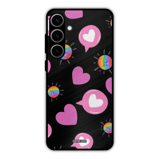 Pink Thoughts Samsung Galaxy S24 Plus Mobile Back Cover - Aesthetic PrintShield Case